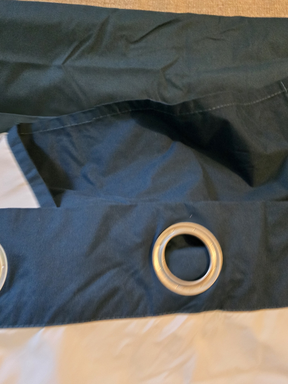Sun Zero Cyrus Energy Saving Dark Teal Grommet Top Blackout Curtain Panels (2) - Picture 8 of 8
